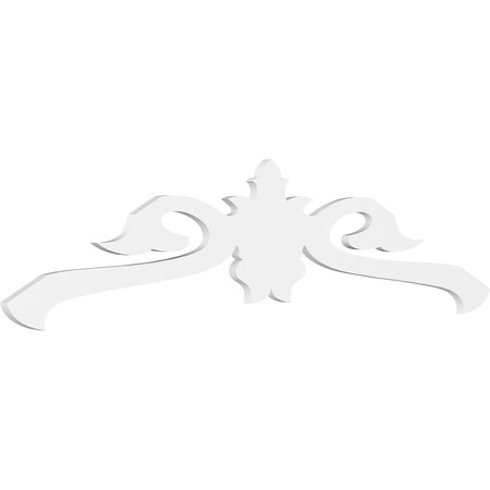 Ekena Millwork Pitch Florence Architectural Grade PVC Gable Pediment, 72"W x 18"H x 1"P (6/12) GPP072X018X100FLO